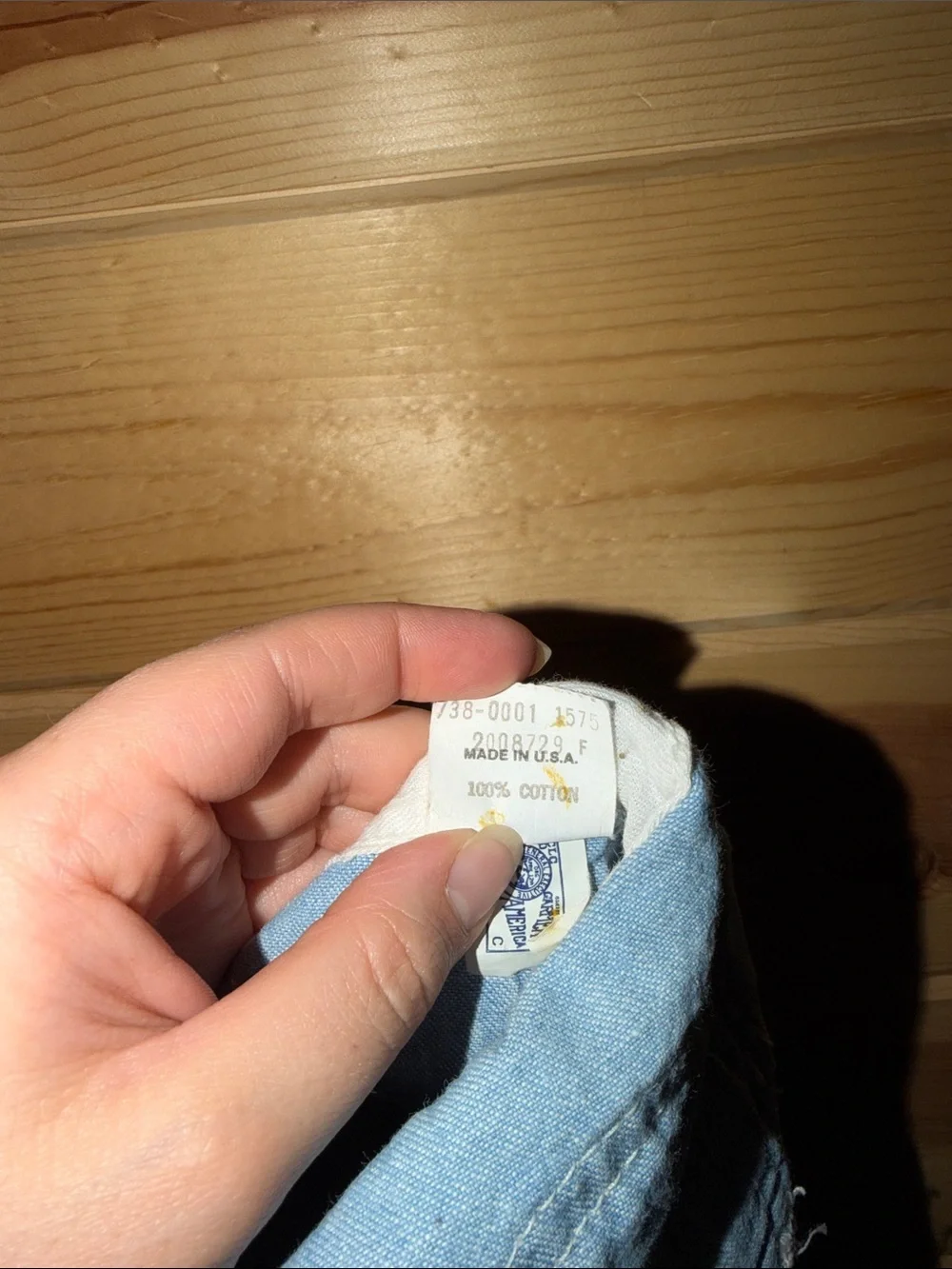 Vintage OshKosh B'gosh Light Blue Denim Shortalls with Striped Strap Details